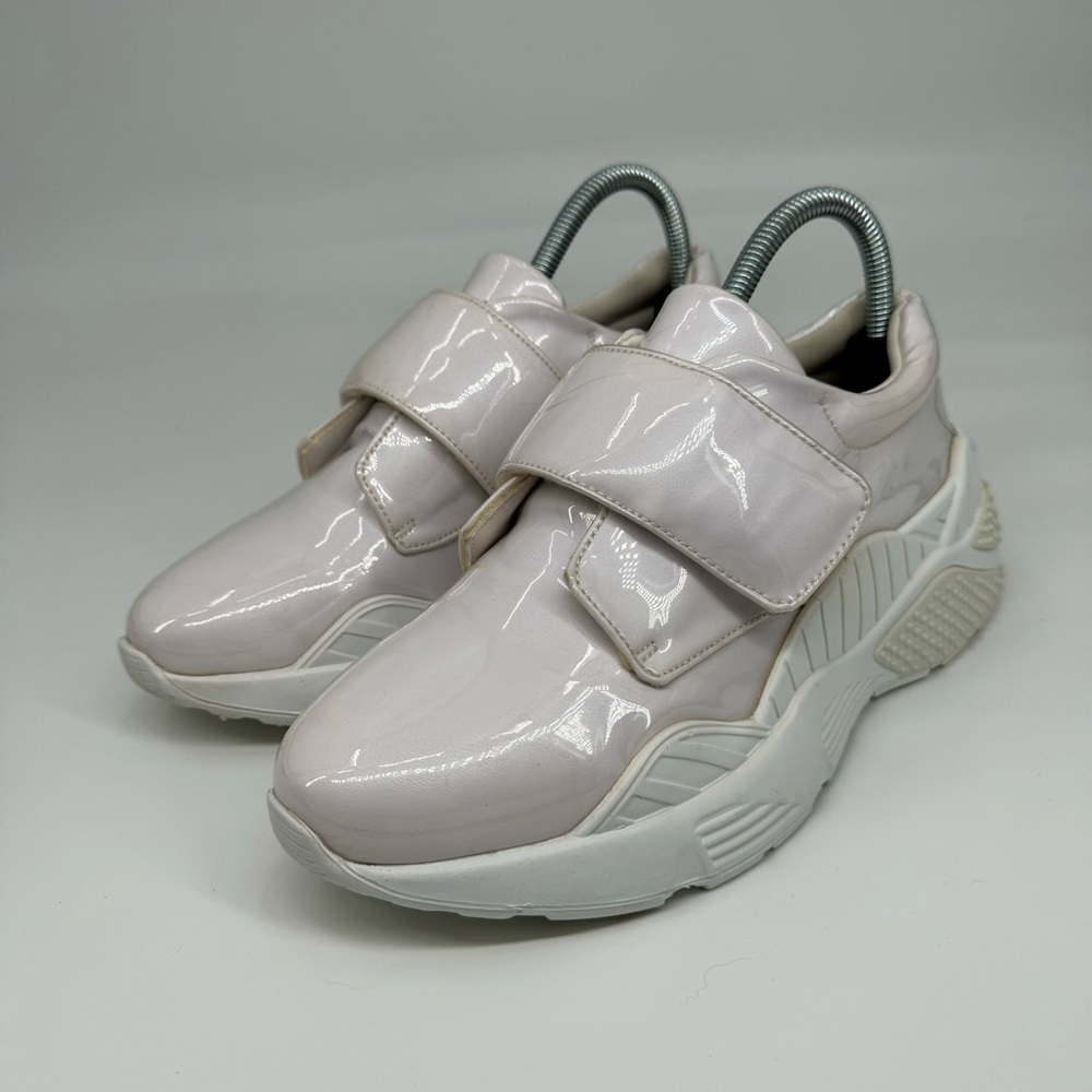 Jeffrey Campbell Women’s Size 6 White Patin‎ Leather Blade-Runr Sneaker Shoe